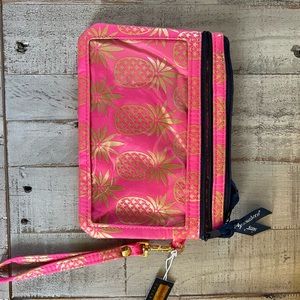 Small clutch with phone pocket